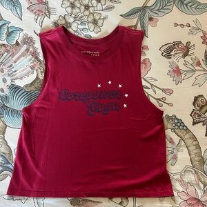 Women's Burgundy Muscle Tee